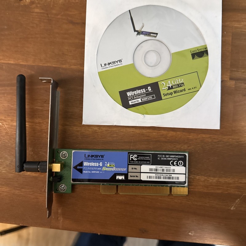 Linksys Wireless-G 2.4GHz PCI Adapter - Model: WMP54GS