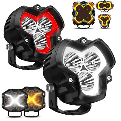 NOVSIGHT 2/3/4/4.5/6'' LED Pod Work Light Spot Flood Beam Jeep Truck Offroad Lamp