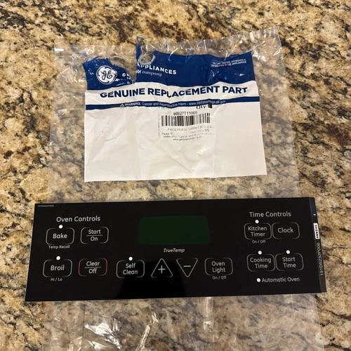 WB27T11005 Replacement Faceplate For GE Range Oven Stove Control Panel
