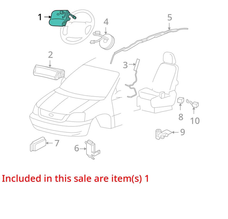 Airbag volante conductor Mercury Monterey LH 2005-2007 OEM Foto 4 de 4