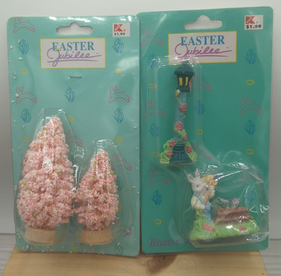 Vintage Easter Jubilee Easter Village Miniature Figurines Kmart 1990s