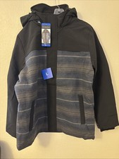 Pendleton Men's Hooded Softshell Wool Blend Zip Jacket Blue Large