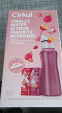 Cirkul 32oz Rose Stainless Bottle Kit w/2 Cartridges Zero Sugar Mix FlavorDrink