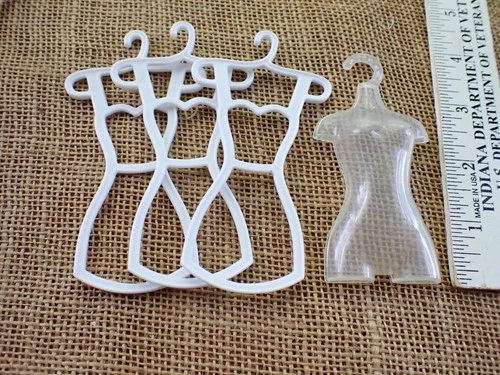 Vintage Mattel Barbie White Full Body Figure Hangers Lot  S36