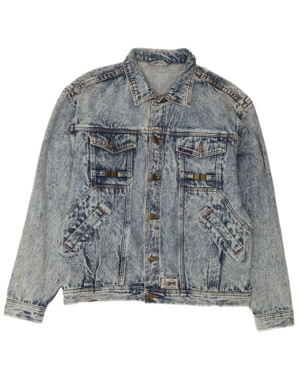 VINTAGE Mens Denim Jacket UK 42 XL Blue AP20