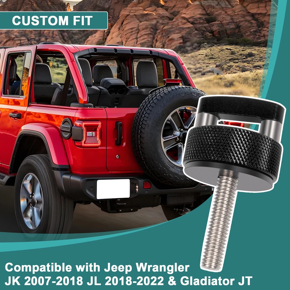 6 tornillos de sujeción de extracción rápida de tapa dura para Wrangler JK JL Gladiator JT Foto 2 de 4