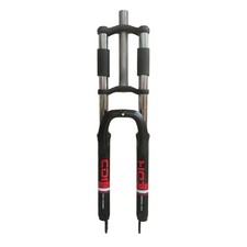 26'' Bicycle Front Fork, 1-1/8" Threadless Black Tripe Tree Suspension Fork
