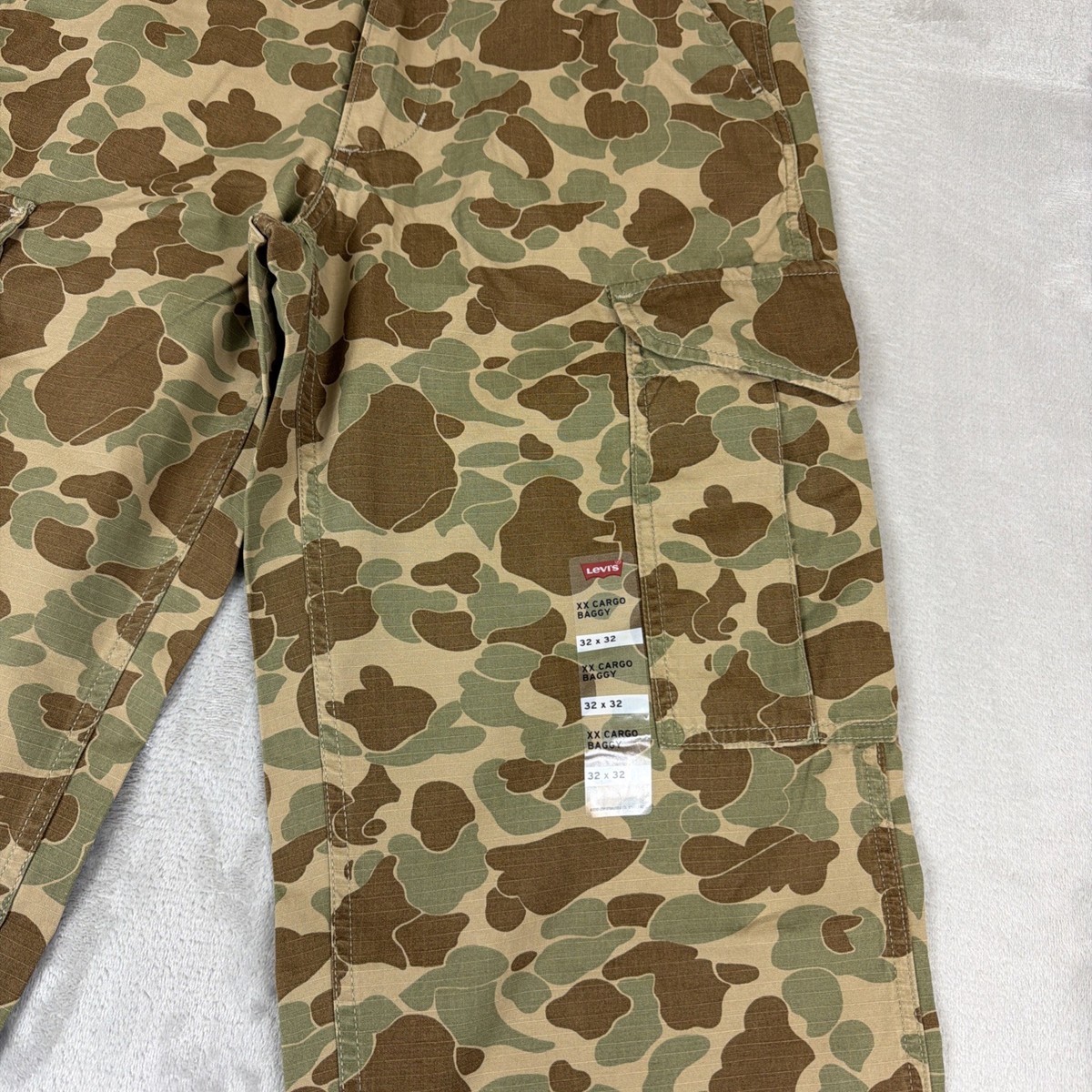 Levis XX Cargo Camouflage Baggy Pants Men's 32x32 Duck Camo