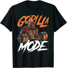 New Limited Gorilla Mode Gym Workout Weights Lifting Power Unisex T-shirt