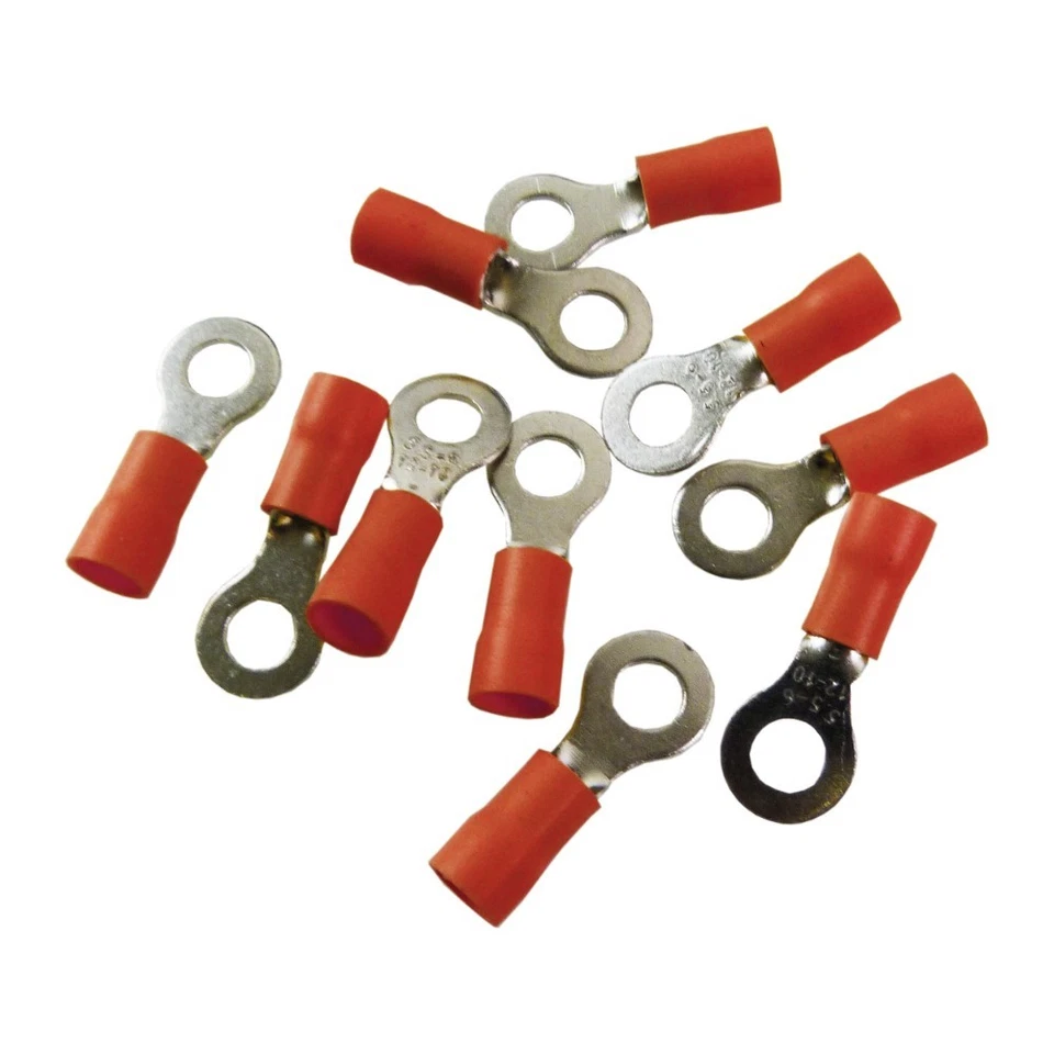 10Stk Ringkabelschuhe Quetschkabelschuhe Ringösen 8mm rot MSZ 0,5-1,5mm2  - Bild 1 von 1