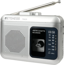 TR606 Tape Recorder Cassette Player, AM FM Cassette Players, Supports Voice/Aux