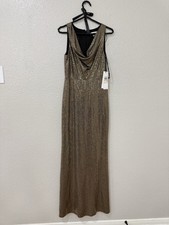 Calvin Klein Women's Sleeveless Cowl Neck Gown Maxi Dress NWT Sz XS-S