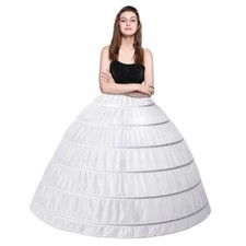 Women's 6 Hoop Skirt Petticoat for WomenParty Wedding Crinoline Slip Underskirt