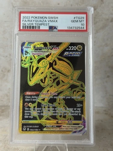 2022 Pokemon SWSH FA/Rayquaza VMAX SILVER TEMPEST PSA 10- #TG29