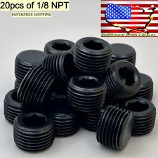 20pack,NPT Plug 1/8 Allen Socket Pipe Pressur...