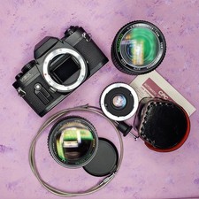 Camera Parts Repair Lot KSX Super SLR 28-70mm 135mm Lens Teleconverter