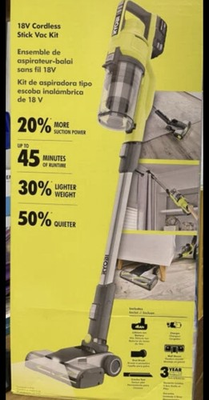 #ad RYOBI HP 18V Brushless Cordless Pet Stick Vacuum BatteryCharger Included PCL720 $135.00