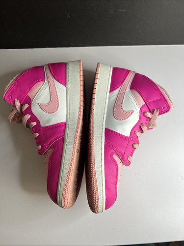 Nike Air Jordan 1 Mid GS Fierce Pink FD8780-116 Youth Kids Sz 6.5Y Girls 7.5 - Picture 5 of 11