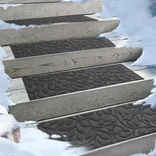 Aucuda 6pcs 8.5"x30" Non-Slip Stair Treads for Elders/Dogs, Indoor/Outdoor Use