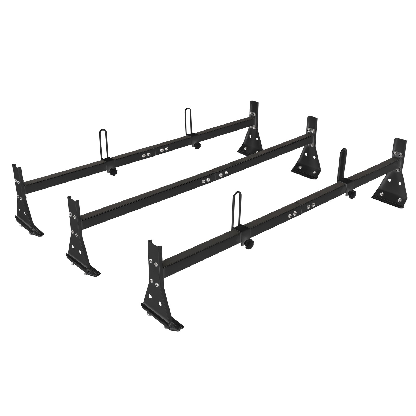 Ladder Roof Racks Steel Black Rack For Chevy Express Fullsize Van 3 bar ...