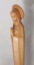Heilige betende Madonna Figur ca.29 cm Birke  Handgeschnitzt Mid-Century...