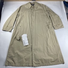 VTG 1992 Polo Ralph Lauren Overcoat Men L Tan Trench Belted ORIGINAL RECEIPT 90s