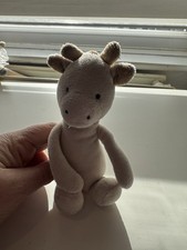 Marks and Spencer Giraffe Rattle Baby Teddy Beige Brown Soft Toy Comforter VGC. 