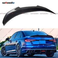 FOR 2017-24 AUDI A4 S4 B9 HIGHKICK DUCKBILL PSM STYLE CARBON FIBER TRUNK SPOILER