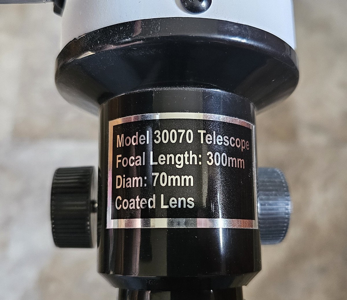 Model 30070 300mm Focal Length 70mm Diameter Telescope | eBay
