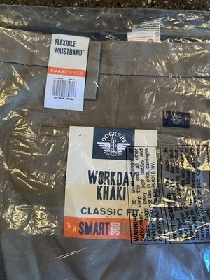 Dockers Workday Khakis Pants Men's 44x30 Tan Classic Smart Flex 360 Pants Career - Image 1 of 4