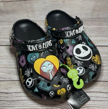 Crocs Jack Skellington Nightmare Before Christmas Classic Clogs M 7 W 9