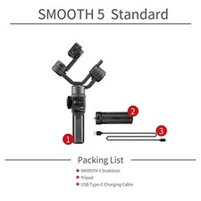 ZHIYUN SMOOTH 5 PHONE GIMBAL, 3-AXIS HANDHELD SMARTPHONE STABILIZER WITH -