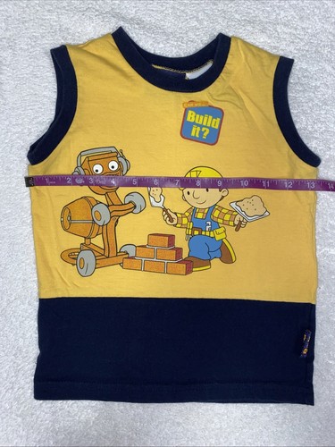 Vintage Bob the Builder 2-piece short And Tank Top Set Size 5 - Picture 3 of 10