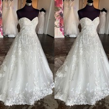 Boho Wedding Dresses Sweetheart Lace Beach A Line Sweep Train Bridal Gowns