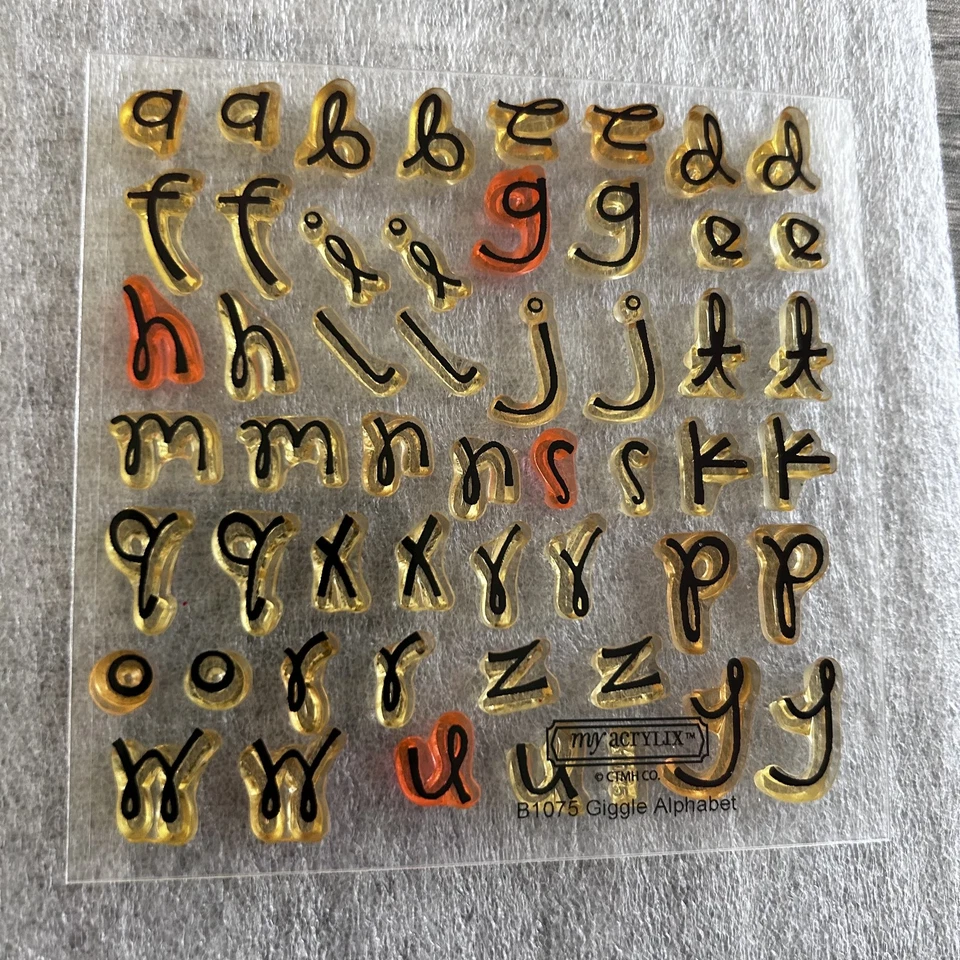 Juego de sellos transparentes Close To My Heart My Acrylix B1075 Giggle Alphabet álbum de recortes Foto 3 de 4
