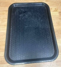 Carlisle Black Plastic Serving Trays – Set of 6 – 16.5” x 12” – NSF Food Service