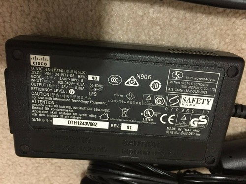 Cisco EADP-18FB B 48V 0.38A Power Supply AC Adapter for Aironet Wireless AP - Picture 2 of 2