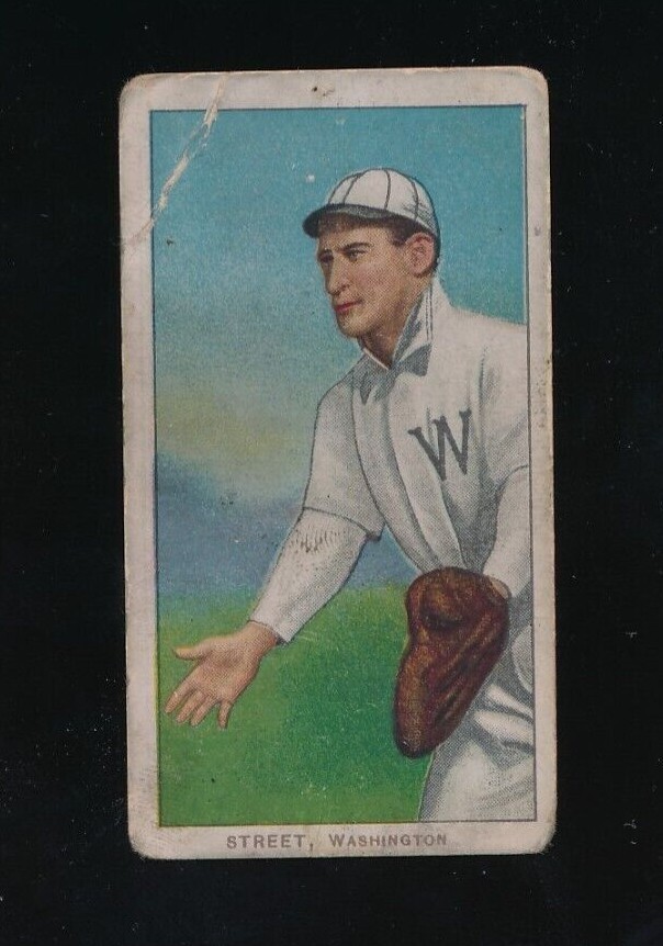 1909-11 T206 Gabby Street Catching Wash Senators Polar Bear Series 350-460 GOOD