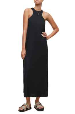 AllSaints Womens ESF-12850 Kuru Maxi Dress in Black , Size 4 Us