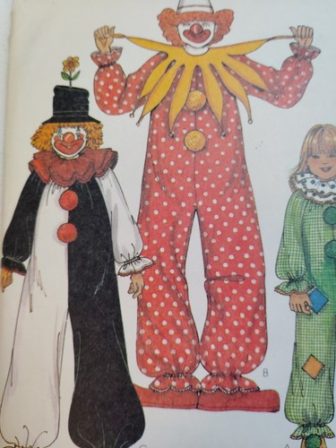 Clown Suit Kids Childs 2 4 McCalls 7230 Costume Sewing Pattern Cut McCall's VTG - Picture 2 of 8