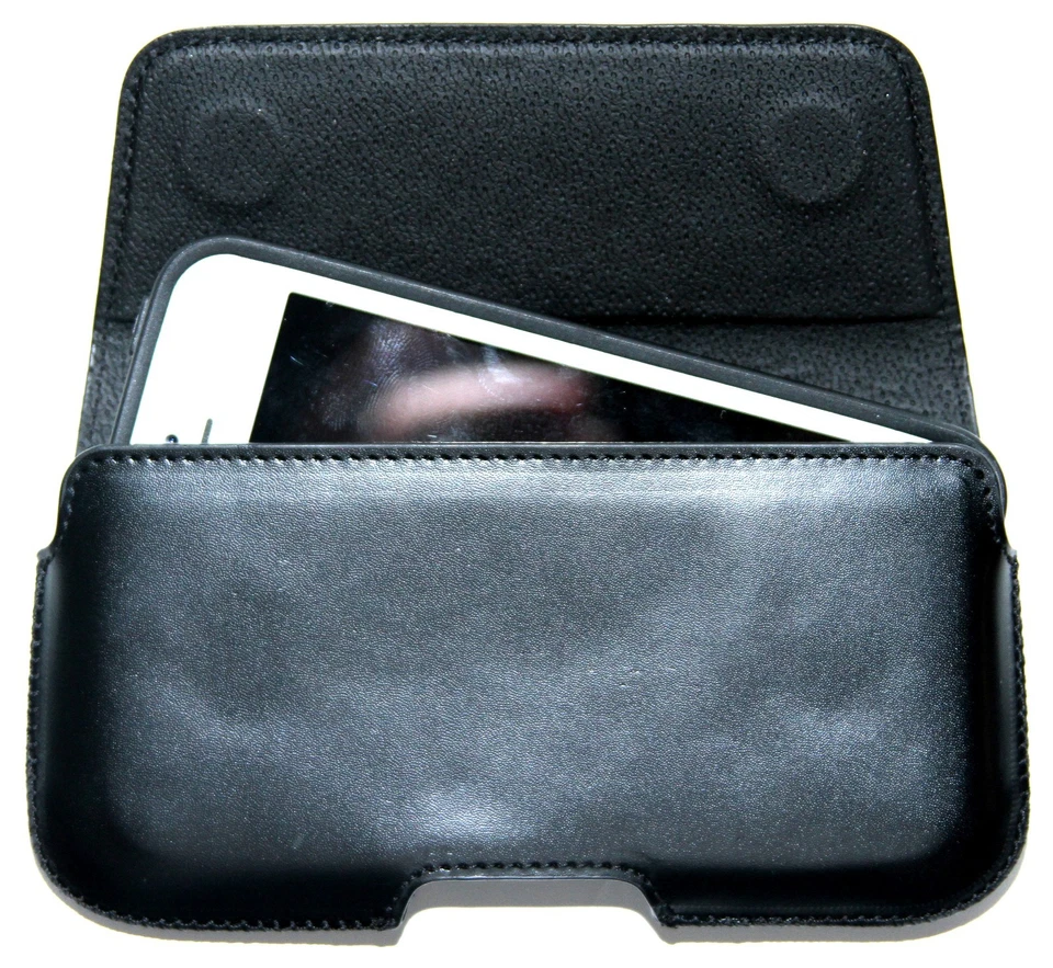 全新真皮皮带夹 保护袋 手提包 适用于 iPhone 和手机 — 第 2/4 张图片