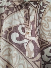 Made In Hawaii USA Mens Hawaii Aloha Button Pullover Beige Shirt No sizing tag
