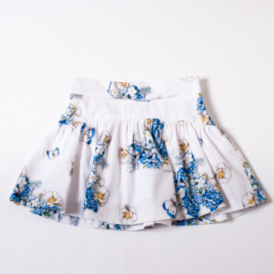 WHITE SKIRT FLOWERS KIDS (SIZE: 5A/10A) ''MONNALISA'' 111708 (-50%)