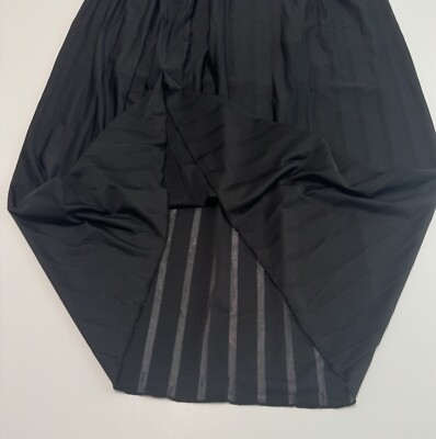 Tezenis skirt size large black long semi sheer lining halfway down (Sho1219Oo)
