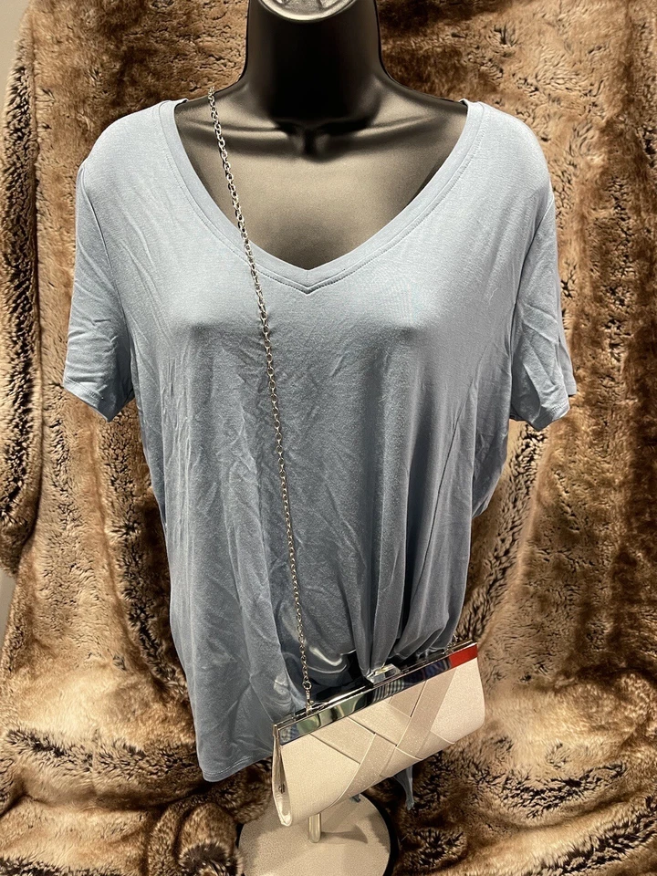 Bolso sin asas / bandolera elegante formal para novia David - plata satinada - ¡Nuevo! Foto 2 de 4