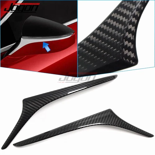 Carbon Side Mirror Strips Trim For Lexus ES ES250 ES300h ES350 F Sport 2018-2023