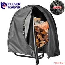 40” Firewood Log Rack Cover Hoop Waterproof Outdoor Wood Holder Heavy Duty Round