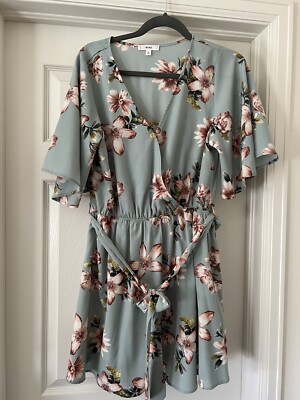 Mine Floral Mini SunDress Faux Wrap XL