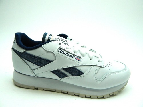 REEBOK CL LTHR WHITE NAVY STUCCO FX1294 MEN SHOES SIZE 5.5 | eBay