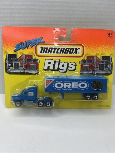 Matchbox Super Rigs Ford Aeromax Nabisco Oreo camion bleu neuf dans sa boîte NOS